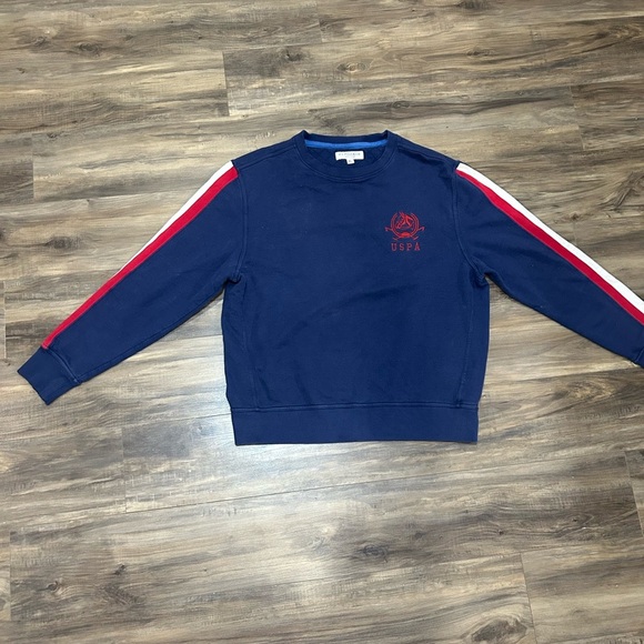 U.S. Polo Assn. Navy Crewneck with Red and White Accents - Picture 2 of 5